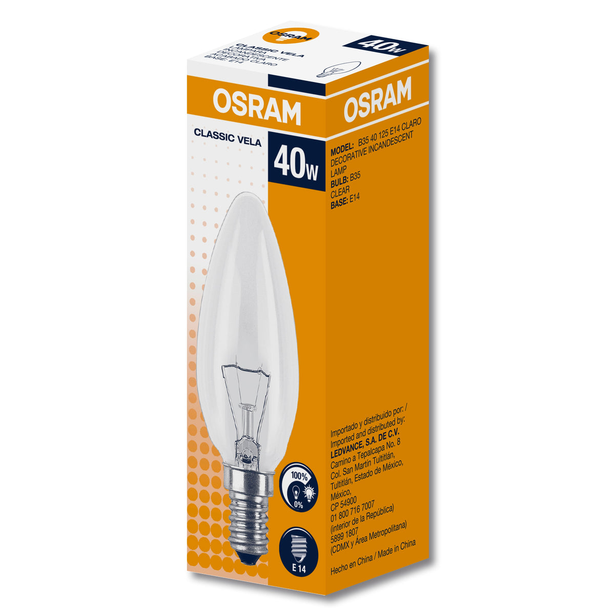 VELAS INCANDESCENTES 60 pack