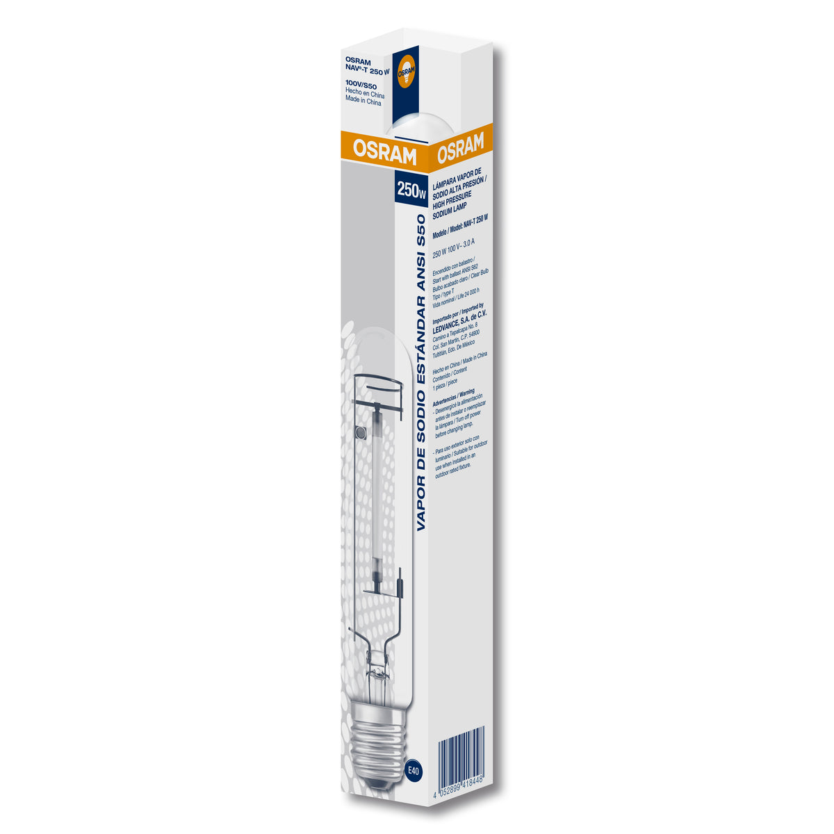 VAPOR DE SODIO AP ESTANDAR NAV E/TR BASE E39 - E40