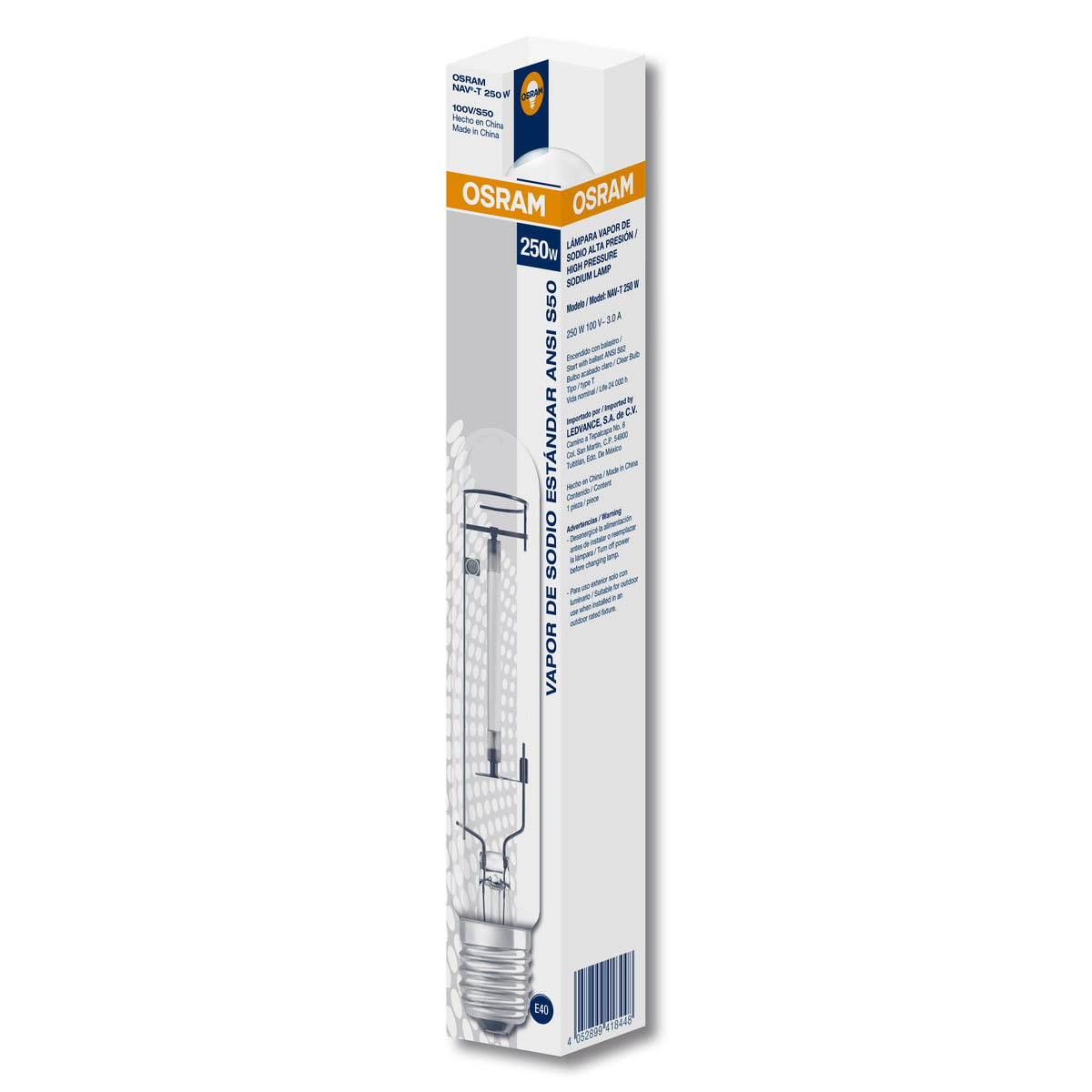 VAPOR DE SODIO AP ESTANDAR NAV E/TR BASE E39 - E40