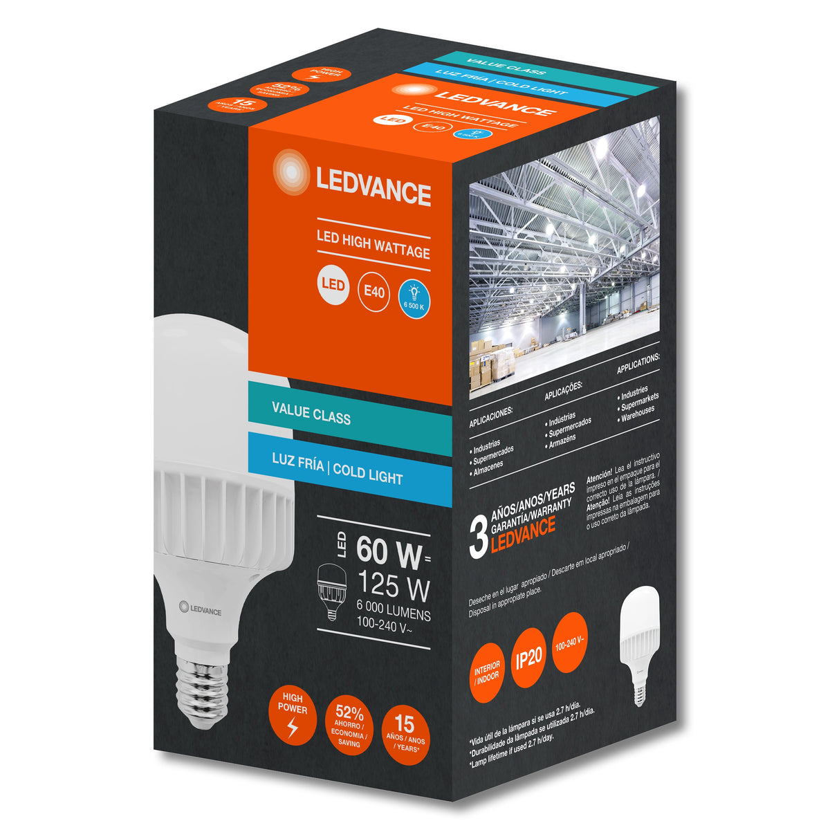 LED HIGH WATTAGE E40 SUPERSTAR