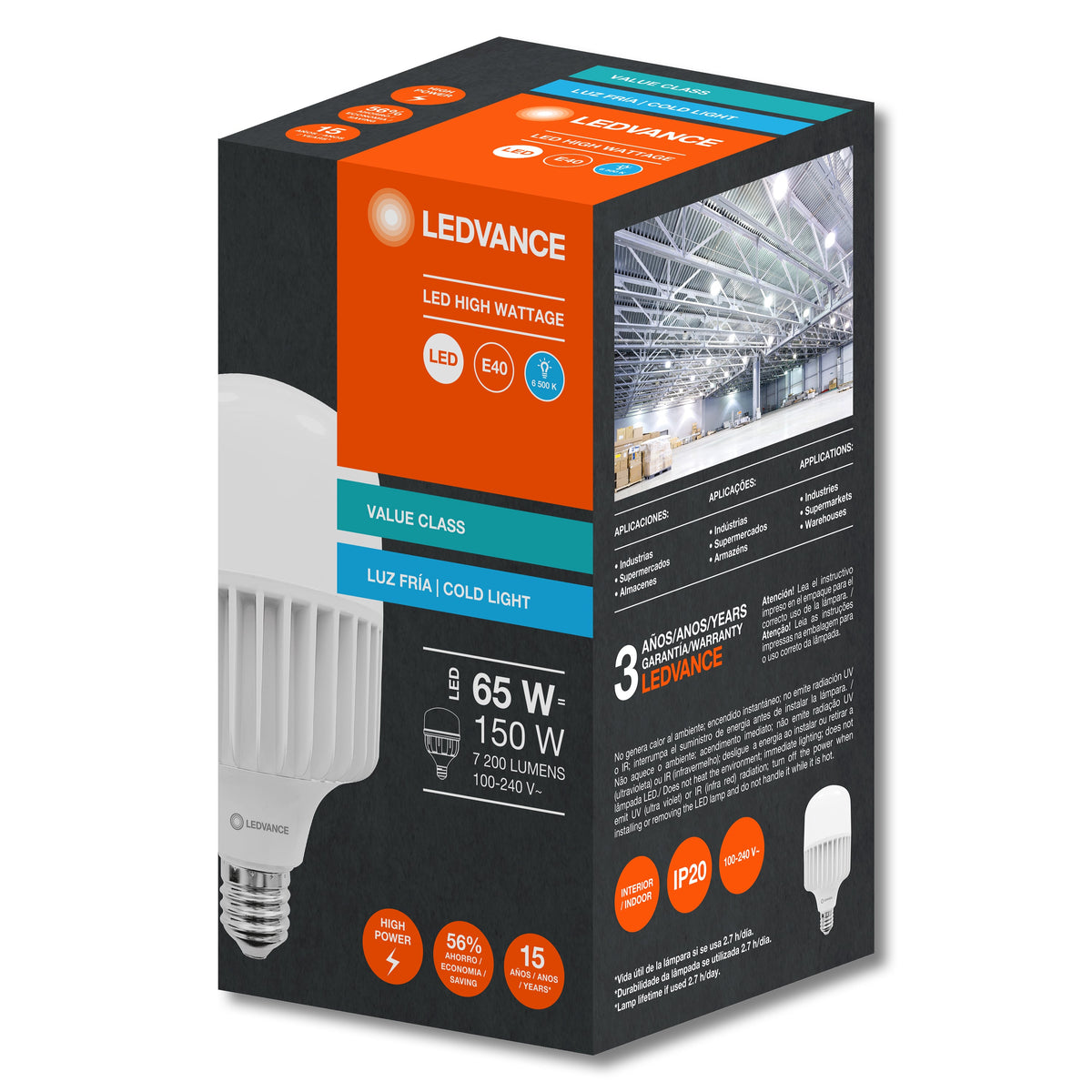 LED HIGH WATTAGE E40 SUPERSTAR