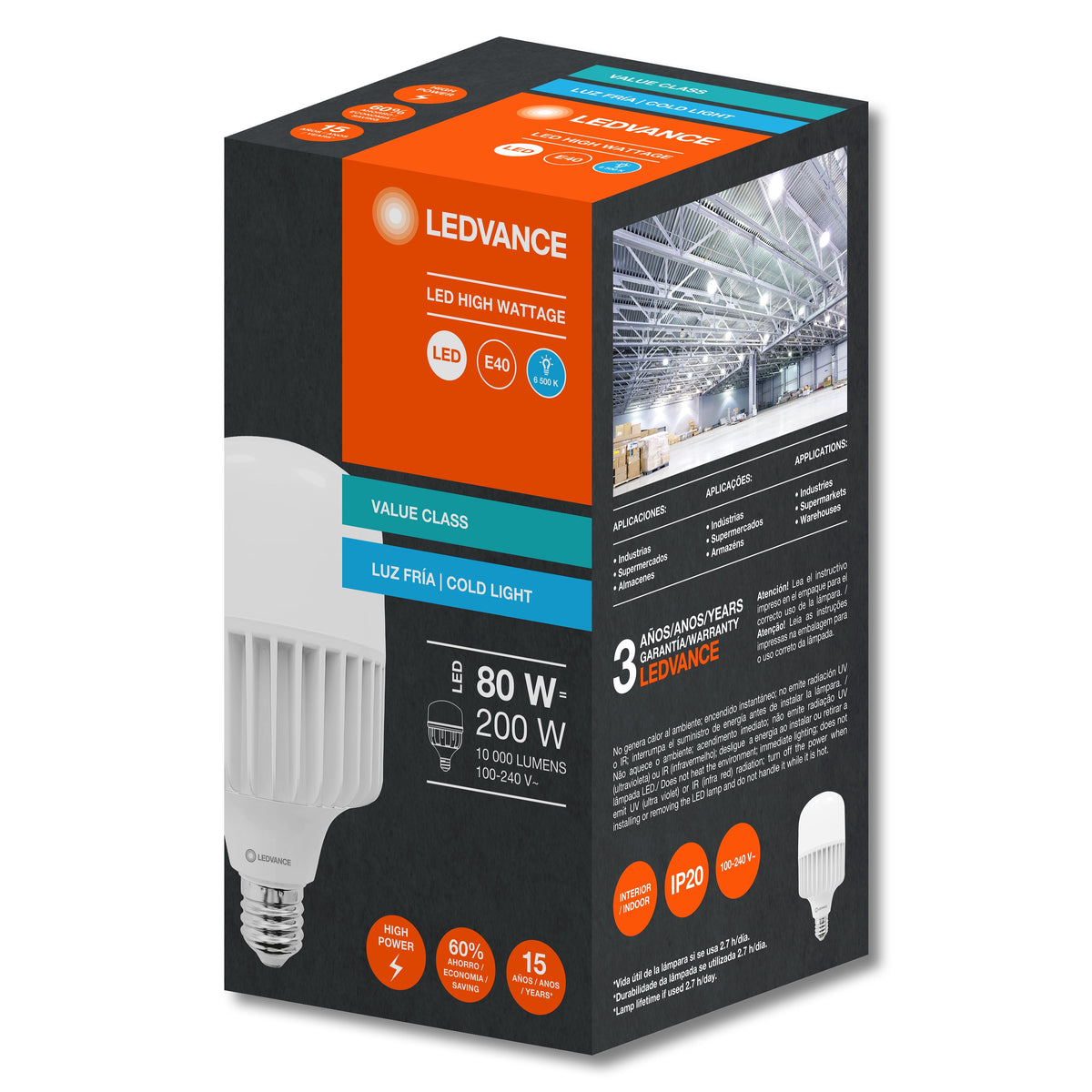LED HIGH WATTAGE E40 SUPERSTAR