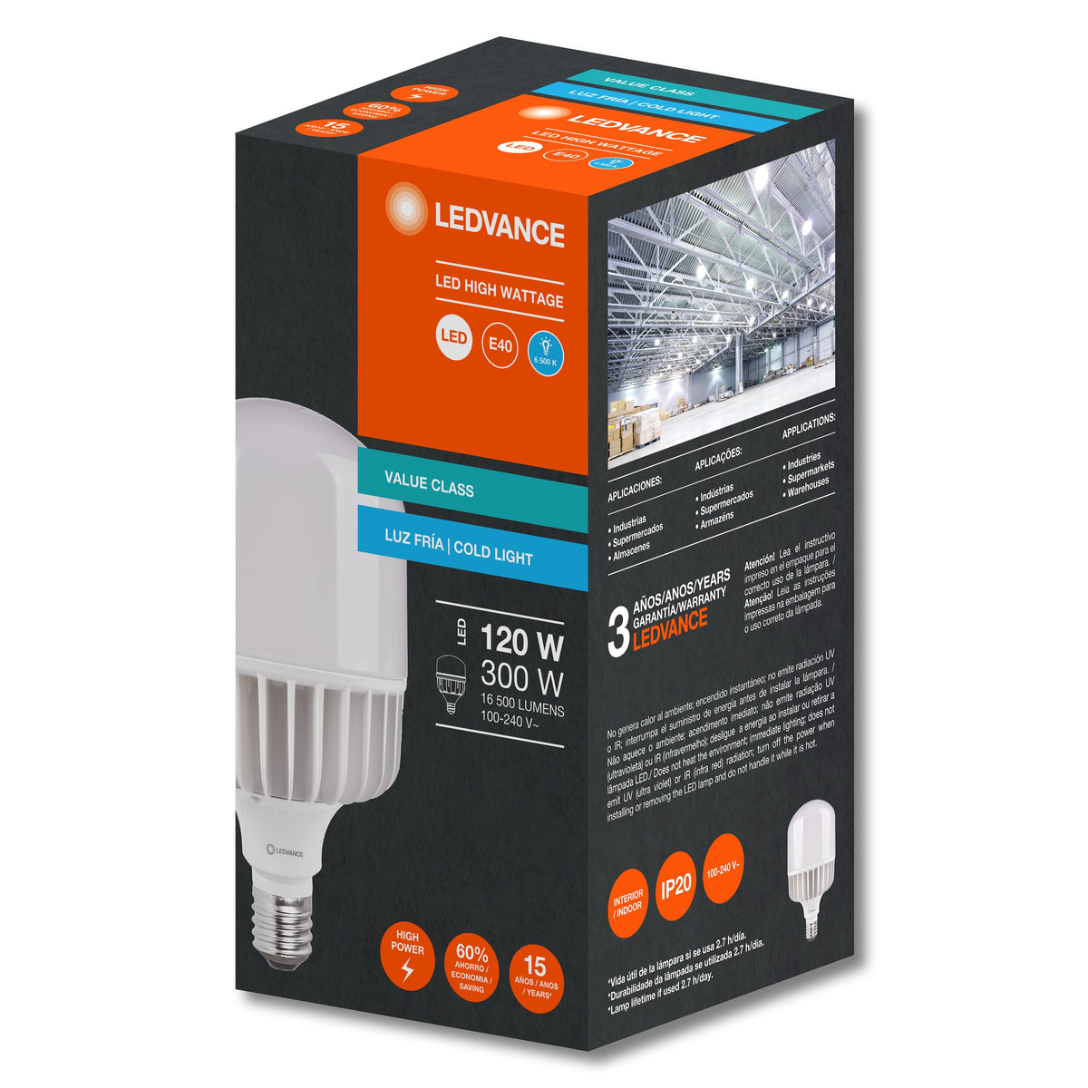 LED HIGH WATTAGE E40 SUPERSTAR