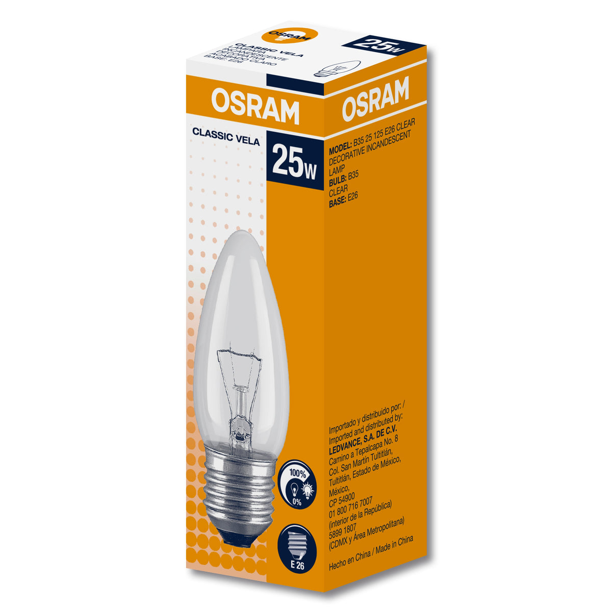 VELAS INCANDESCENTES 60 pack