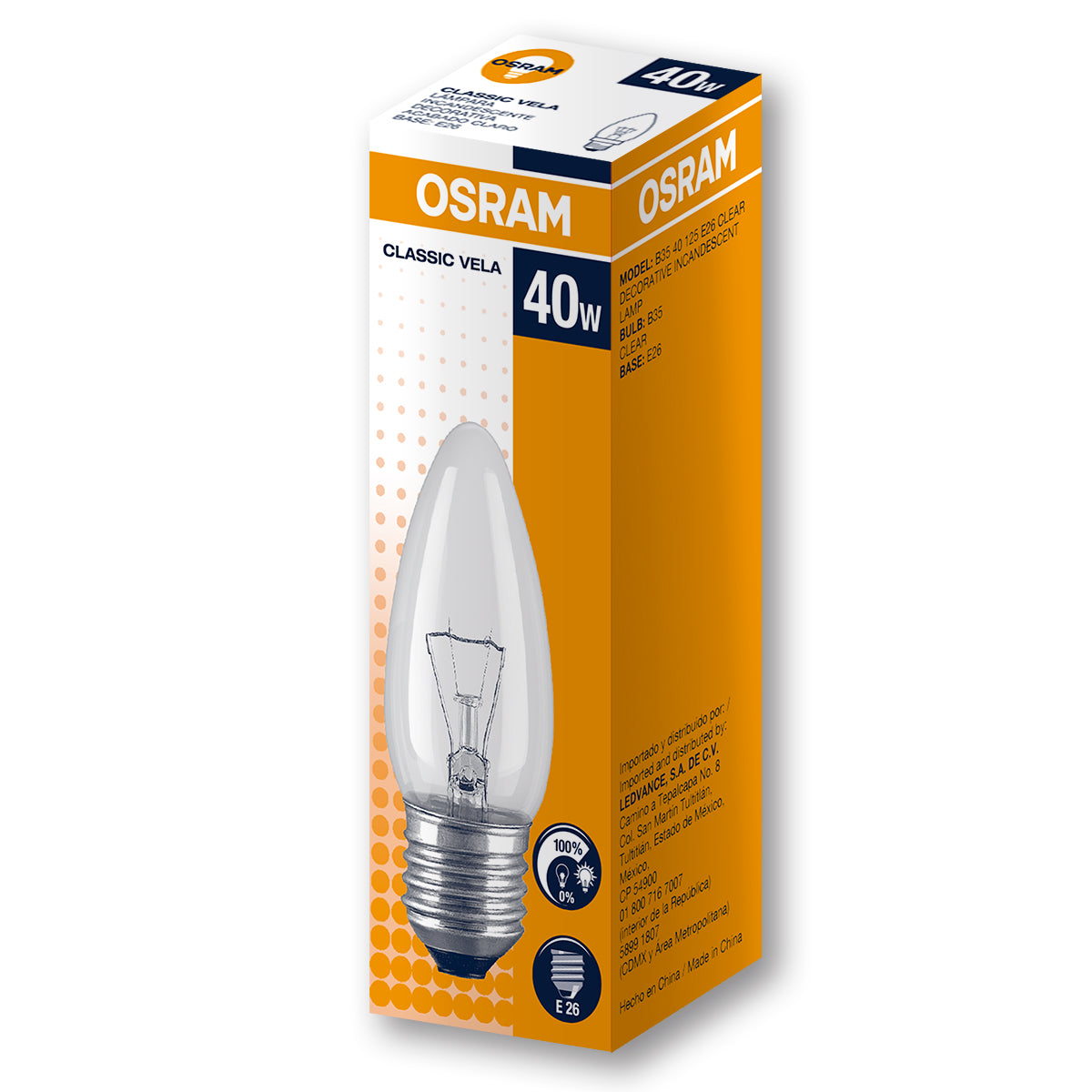 VELAS INCANDESCENTES 60 pack