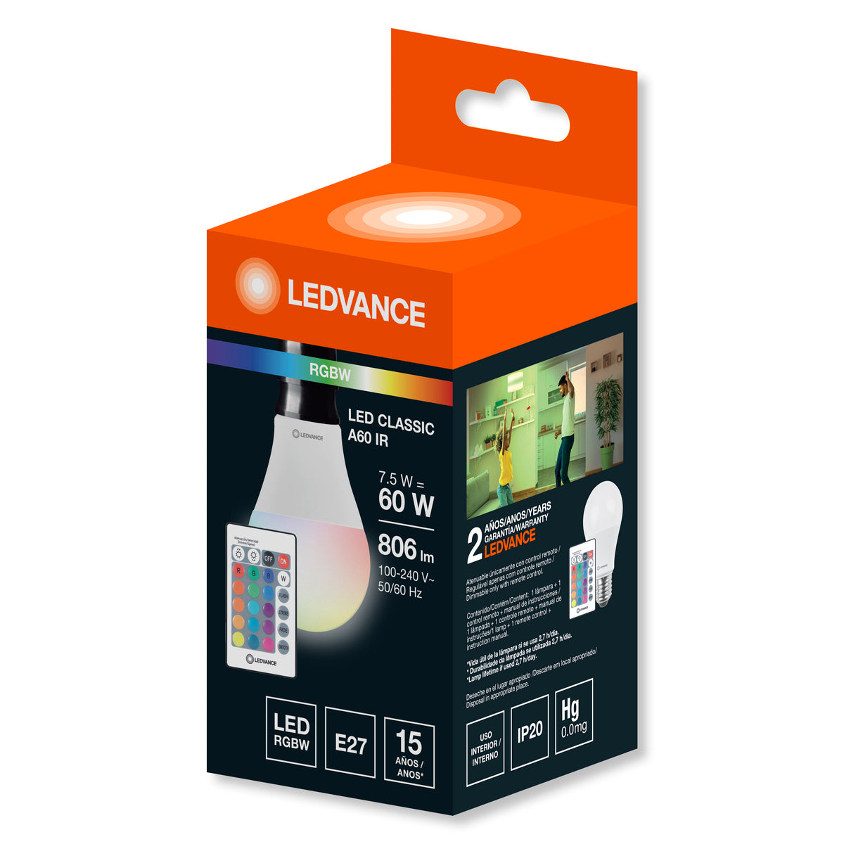 LED RGB CON CONTROL REMOTO