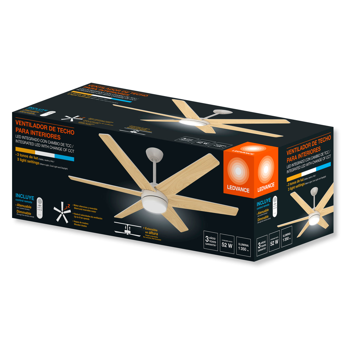 LEDVANCE LAMPARA VENTILADOR E27